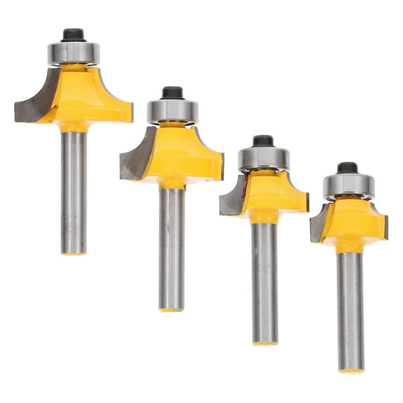 Soimiss Milling Cutter Rounding Woodworking Tools 4pcs