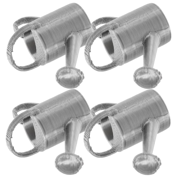 Soimiss Tiny Decorative Watering Cans Grey Pla Perfect Gift for Dollhouse 4Pcs
