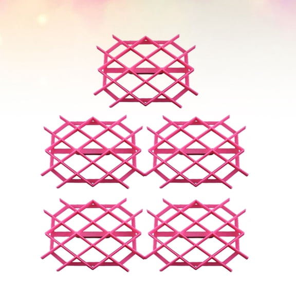 Soimiss 5Pcs Rosy Creative Cookie Cutter Rhombus Shape Biscuit Die for Baking Cakes and Fruits