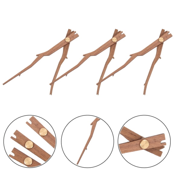 Soimiss 5Sets Sturdy Coffee Wooden Clock Hands for Quartz Wall Clock Repair