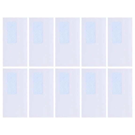 Soimiss 50Pcs Office Self Adhesive Envelopes with Window for Secure Document Storage
