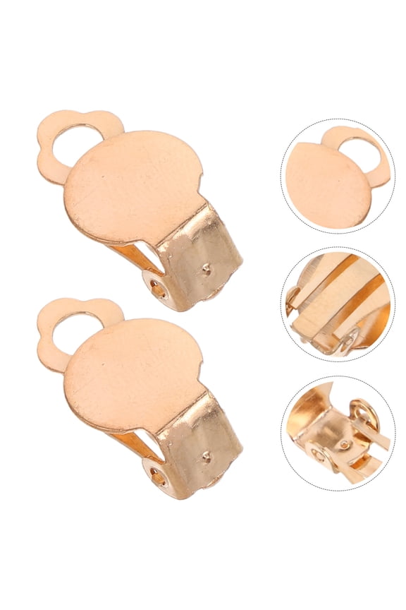 50Pcs Clip on Earring Adapters Adjustable Non Pierced Ear Converters for DIY Jewelry