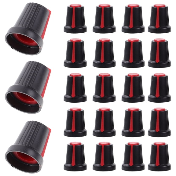 Soimiss Guitar Volume Control Knobs Plastic Red for Electronics Enthusiasts 50Pcs