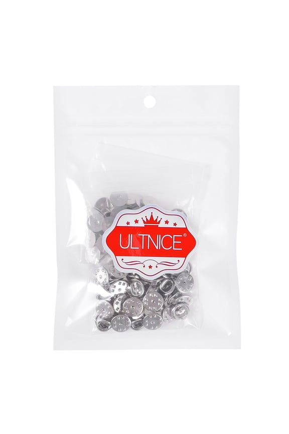 50Pcs Silver Clutch Pin Backs Locking Keepers for Tie Tacks Lapel Pins and Crafts