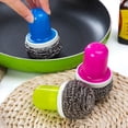 thumbnail image 1 of Soimiss 5PCS Stainless Steel Scrubbers Round Tools for Kitchen and Restaurant Cleaning, 1 of 4