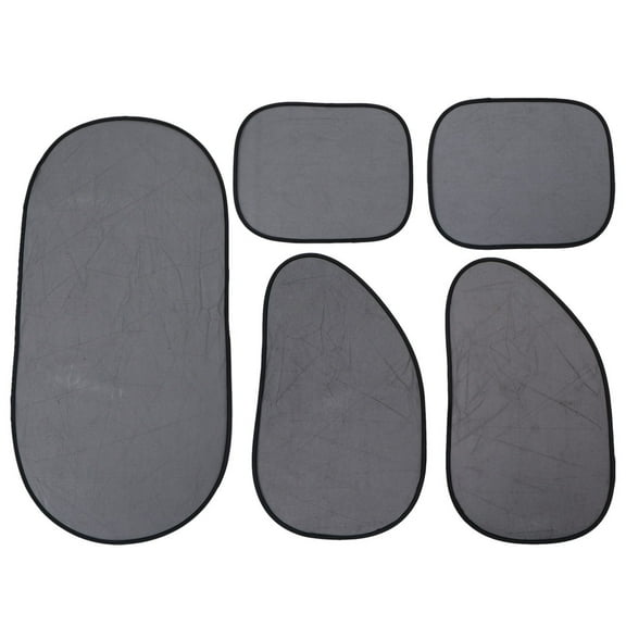 Soimiss 5Pcs Car Visor Cover Black Polyester Mesh for Car Owners Heat Isolation