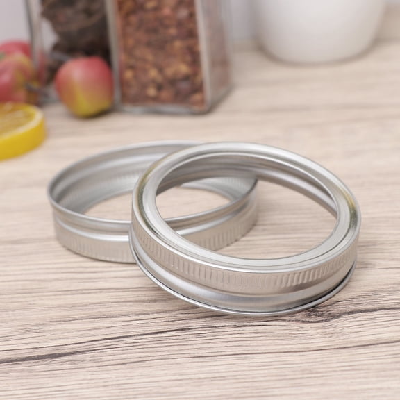 Soimiss Multi-Purpose Jar Rings Plated Silver for Mason Jars and Fermenting 5Pcs