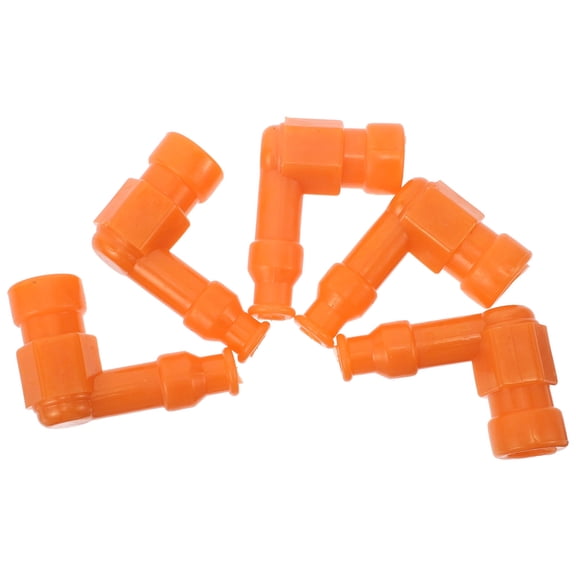 Soimiss 5Pcs Spark Plug Boot Cap Protects Spark Plugs Iron Orange