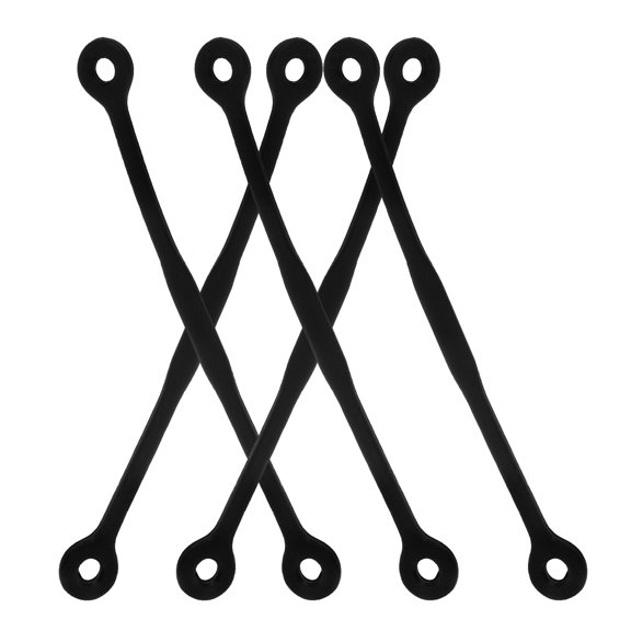 Soimiss Racket Accessories 5Pcs Black Silicone for Tennis Racket