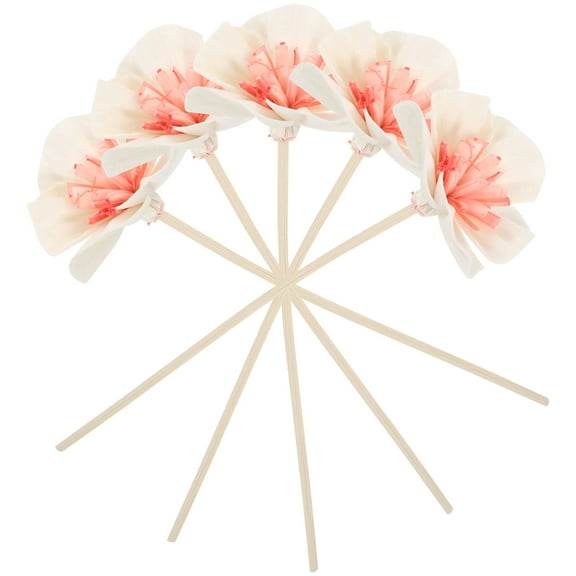 Soimiss 5pcs Essential Oil Diffuser Sticks Set Flower Diffuser Rods Assorted Color Wood