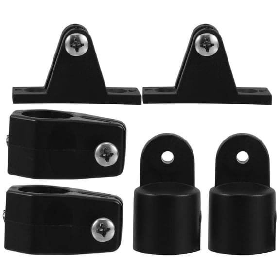 Soimiss 6Pcs Small Eye End Cap Black Marine Fitting for Boat Bimini Track Slide and Yacht Canopy Support