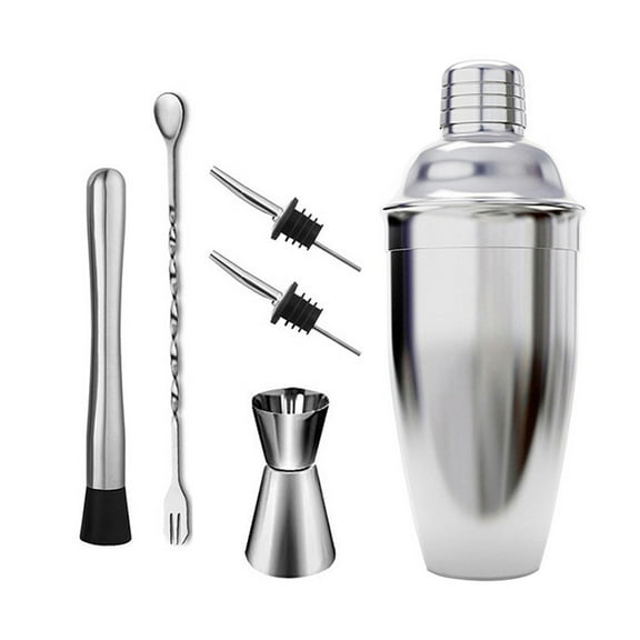Soimiss 6Pcs Cocktails Shaker Bartending Set for Serving Drinks and Beverages to Guests