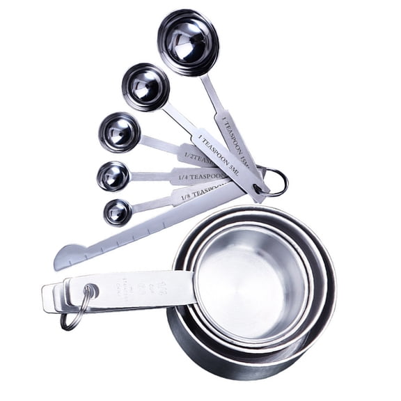 Soimiss Stainless Steel Measuring Scoop Set Space Saving Design for Kitchen 6Pcs