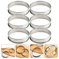 thumbnail image 1 of Soimiss Cake Ring Cookie Mold Silver Stainless Steel 6Pcs Kitchen Baking Tool, 1 of 7
