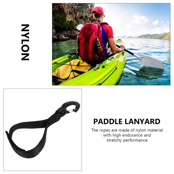Soimiss 6Set Paddle Hook Rope Nylon Black for Boating and Canoeing Outdoor Enthusiasts