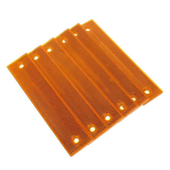 Soimiss 6Pcs Orange Traffic Warning Reflective Panels for Driveway Road Parking Safety