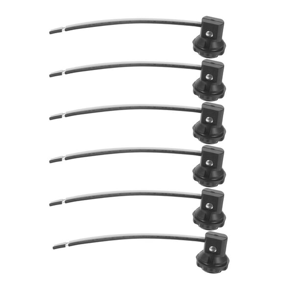 Soimiss 6pcs Black Cylindrical Lamp Repair Parts and Lightbulb Adapter Socket for Home