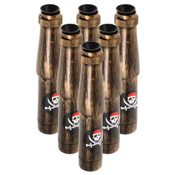 Soimiss 6pcs Pirate Telescope Party Favors Plastic Dark Brown For Themed Birthday Parties