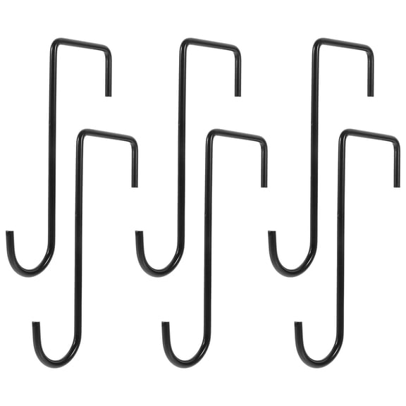 Soimiss 6Pcs Black Metal Hanging Hooks for Garden Plants Bird Feeder and Tree Branch Support