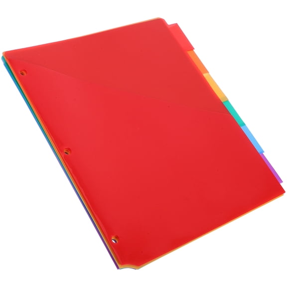 Soimiss Colored File Folders Office Study Binder Dividers Multi 6Pcs