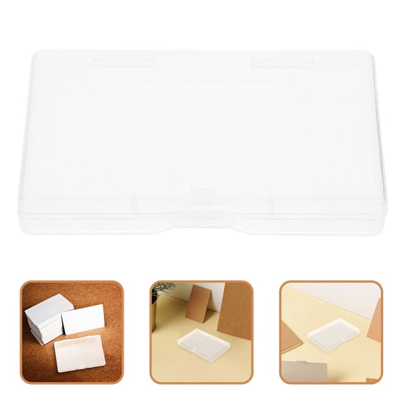 Soimiss 8Pcs Lightweight Transparent Card Holder Box for Business and Playing Cards