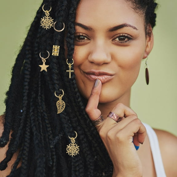 Soimiss 80pcs Hair Jewelry Charms Dreadlock Jewelries Alloy Assorted Color for Women