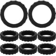 thumbnail image 1 of Soimiss 8Pcs Easy Install Silicone Suitcase Wheel Floor Protectors Luggage Replacement Covers Black, 1 of 5