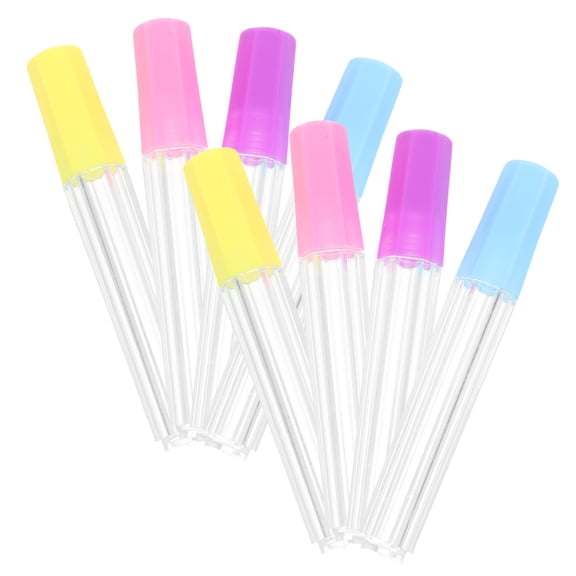 Soimiss 8Pcs Assorted Color Plastic Sewing Needle Storage Tubes Portable Case for Needlework Organization