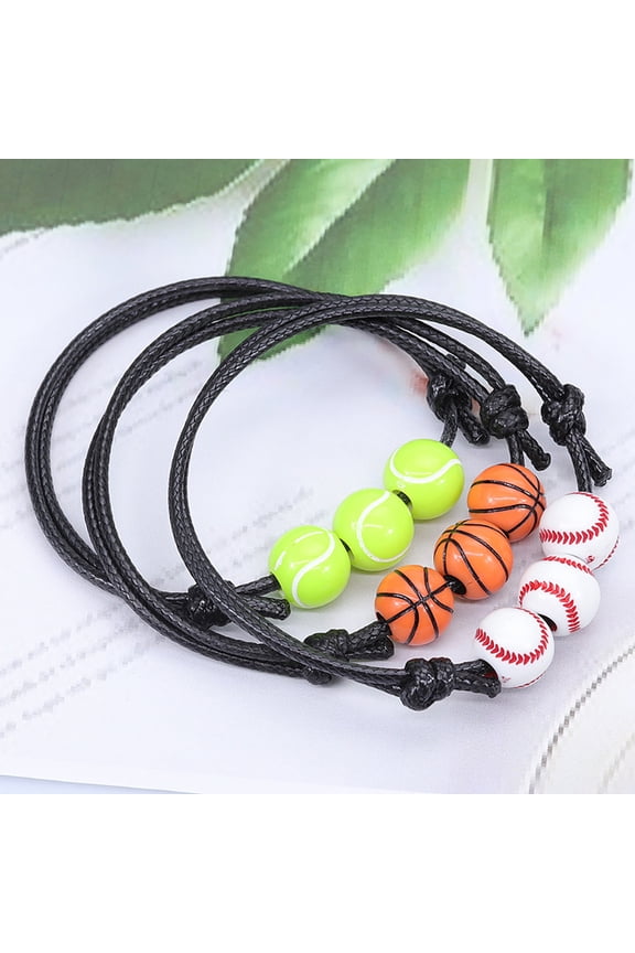 8Pcs Sports Charms Bracelets Assorted Color Spring Festival