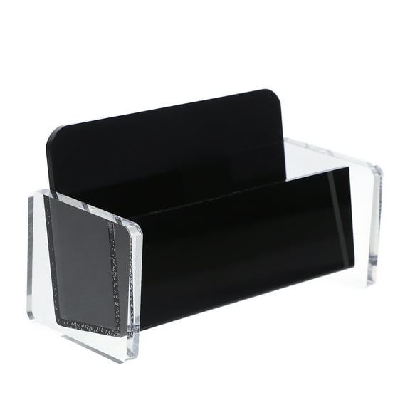 Soimiss Desk Organizer Business Card Holder in Black Acrylic Material