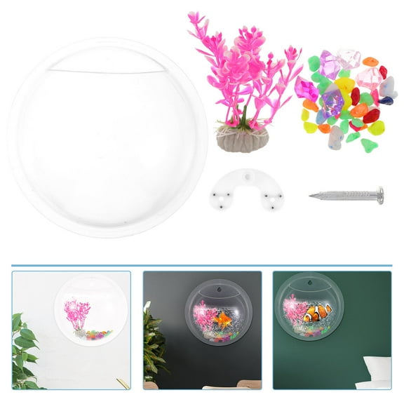 Soimiss Wall Mounted Acrylic Fish Aquarium Tank for Home with Clear View