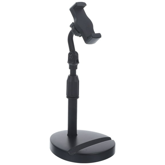 Soimiss Black Flexible Cell Phone Holder for Desktop Use with Adjustable Angle and Portable Design