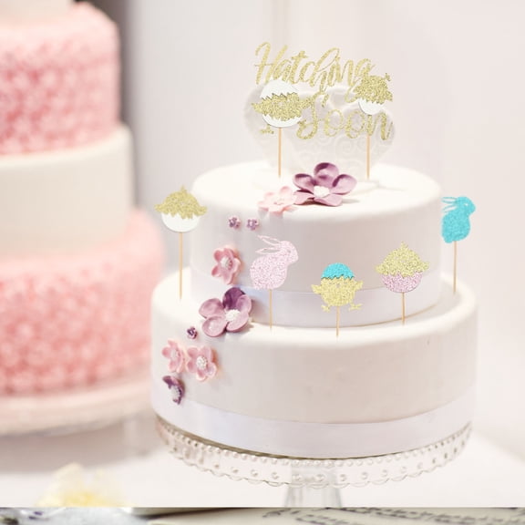 Soimiss Decorative Cupcake Toppers Assorted Colors Paper for Party Decoration 1Set