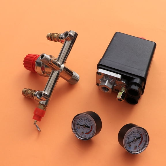 Soimiss Air Compressor Pump Pressure Control Switch with Gauge and Regulator Multi Color