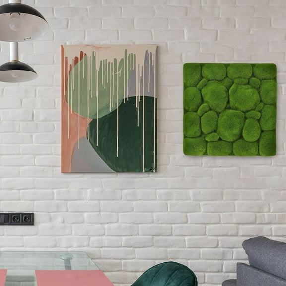 Soimiss Realistic Green Simulation Moss Mat for Versatile Wall Decoration and Indoor Use