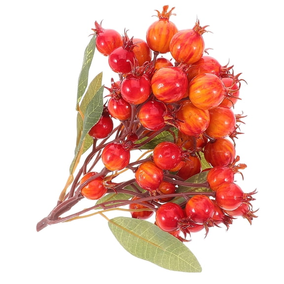 Soimiss Assorted Color Faux Pomegranate Branches with Leaves for Photography and Home Decoration