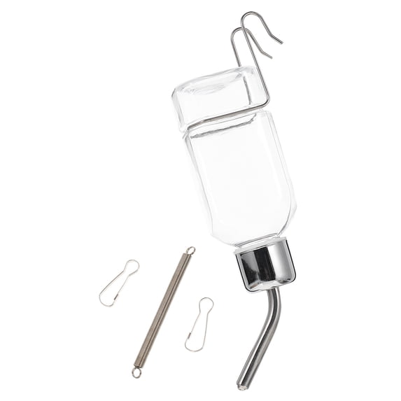 Soimiss Transparent Hanging Pet Water Bottle Automatic Water Dispenser Leak Proof Pressure Resistant for Dog Rabbit