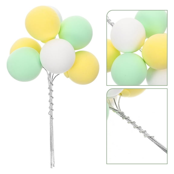 Soimiss Balloon Cake Decorations with Creative Cupcake Topper for Birthday Party Home Decoration 4 Pieces