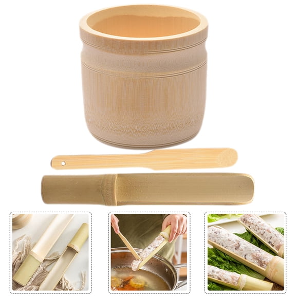 Soimiss Bamboo Meatball Maker for Kitchen Use Multi Purpose Easy to Clean Suitable for Home and Restaurant 1 Set