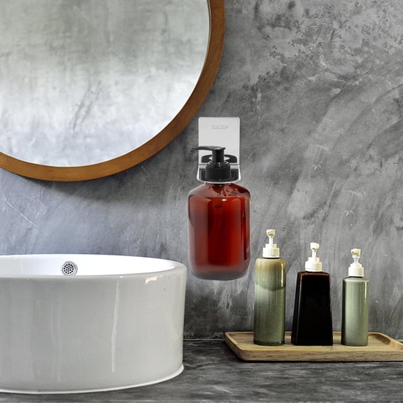 Soimiss Shampoo Holder Shower Bottle Holder Silver Modern Bathroom Shelf 1Pack