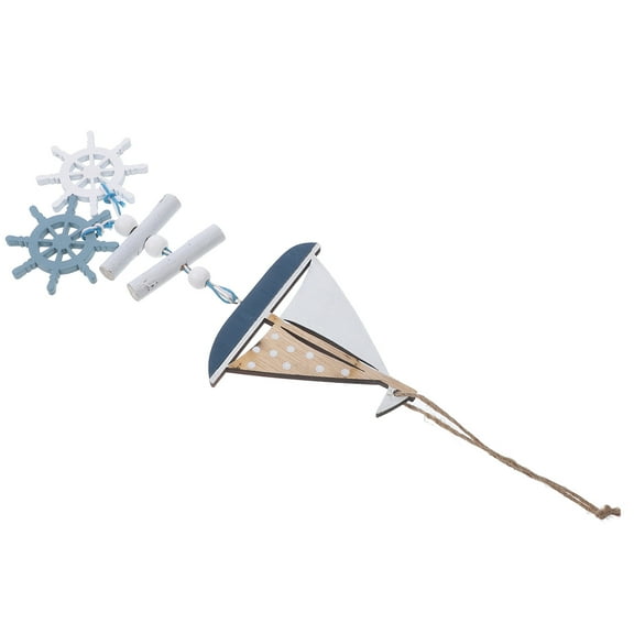 Soimiss Fish Shaped Wall Pendant Wood Nautical Decor Hanging Ornament 1Pack