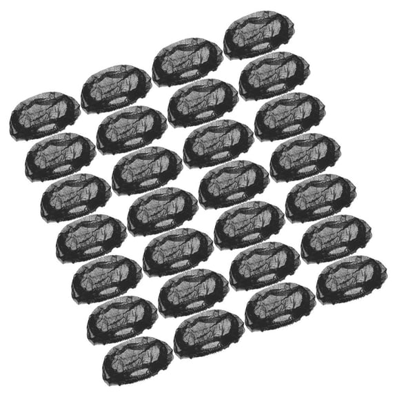 Soimiss 200 Pcs Black Disposable Bouffant Caps for Kitchen Use Nonwoven Hair Covers with Adjustable Band