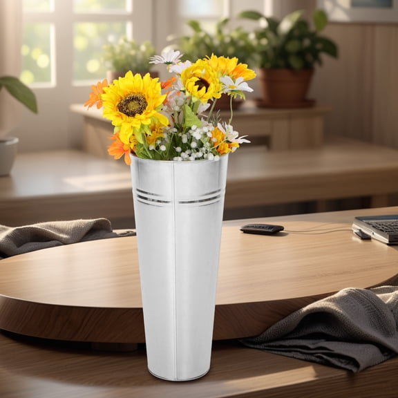 Soimiss Black Donut Vase Iron Decorative Piece For Weddings Modern Home Decor Table Centerpieces 1Set