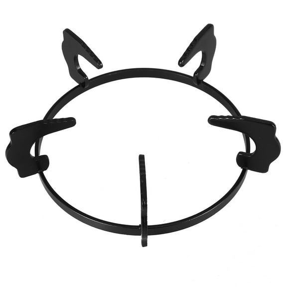 Soimiss Cast Iron Pan Support Cast Iron Gas Stove Riser Black 1Set Stable Platform