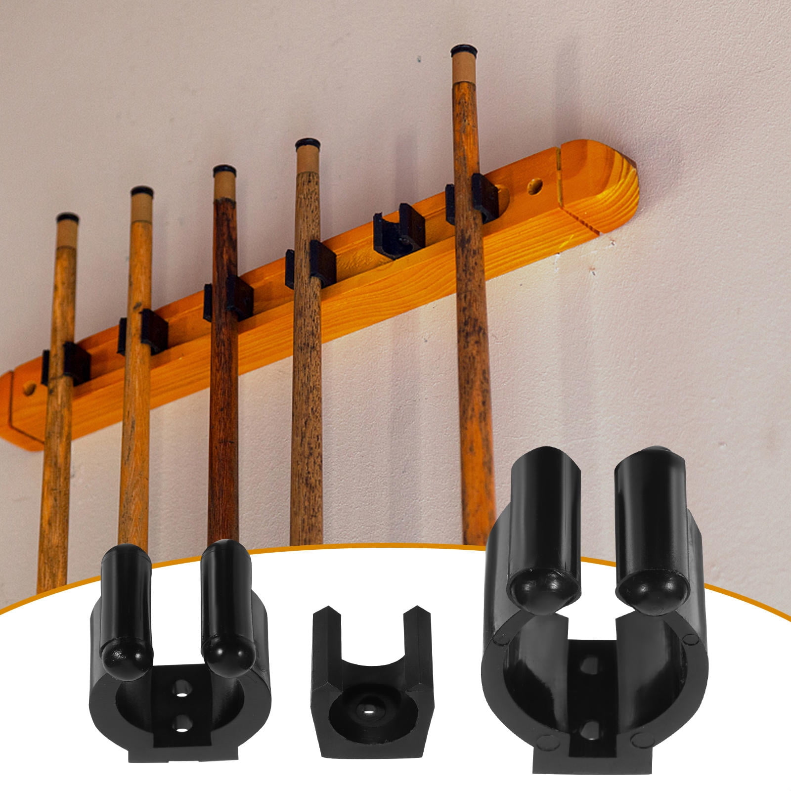 Fishing Pool Rack Soimiss Black WallMounted Fishing Pole Holder and Pool Cue Rack Locking ...