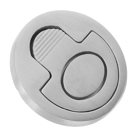 Soimiss Boat Recessed Hatch Handle Silver for Kitchen Cabinets 1Pcs