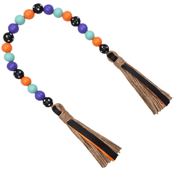 Soimiss Bohemian Fringe Wood Bead Crafts Multi Wood Bead Ornaments Home Decor 1Pack