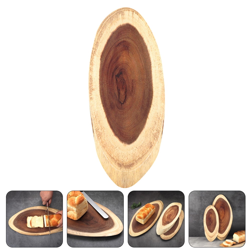 Soimiss Wooden Cutting Board for Home Use Multiuse Serving Tray for Meat Pizza Bread Cheese and Party Decor
