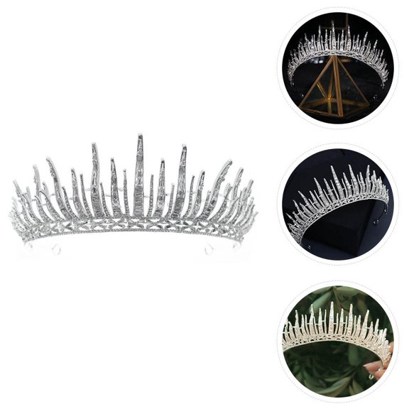 Soimiss Bridal Tiara for Wedding Rhinestone Hair Piece for Bride 1Set