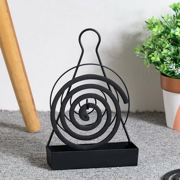 Soimiss Wrought Iron Holder Black Simple Hanging Rack for Safe Coil Burning